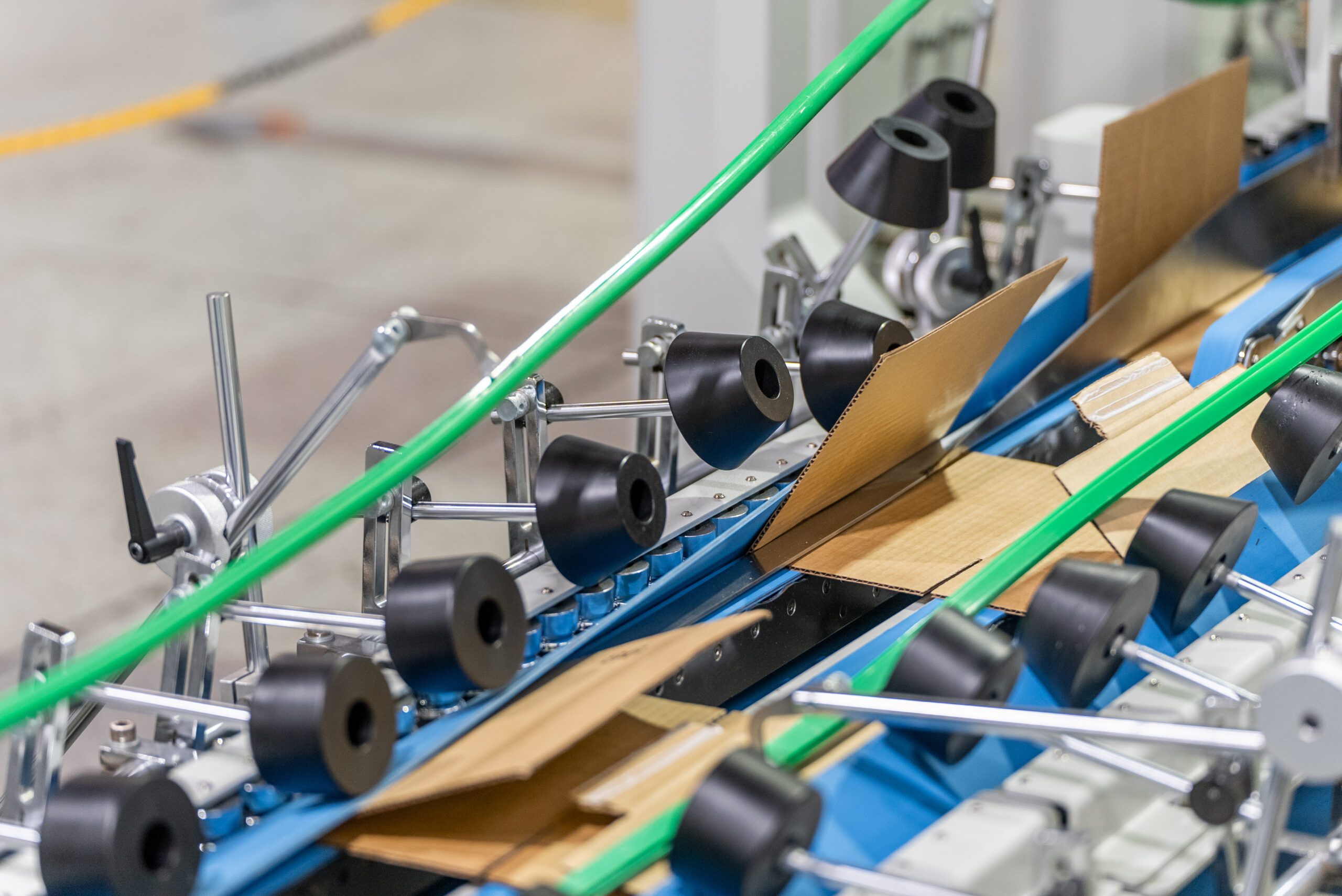 Rollers on machinery