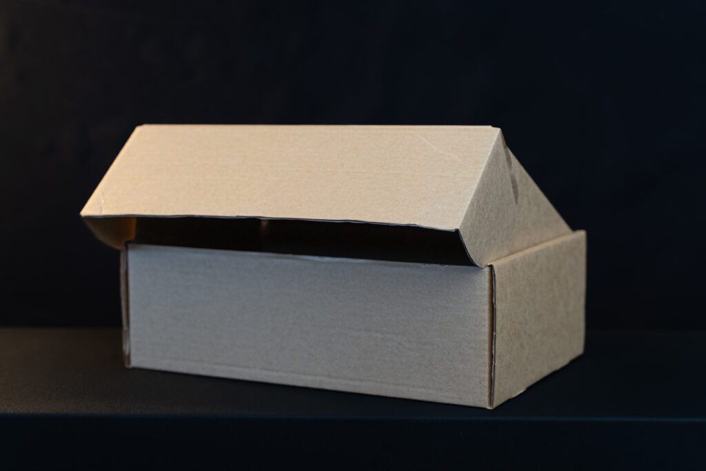 Stocked Die Cut Box with Hinged Locking Lid