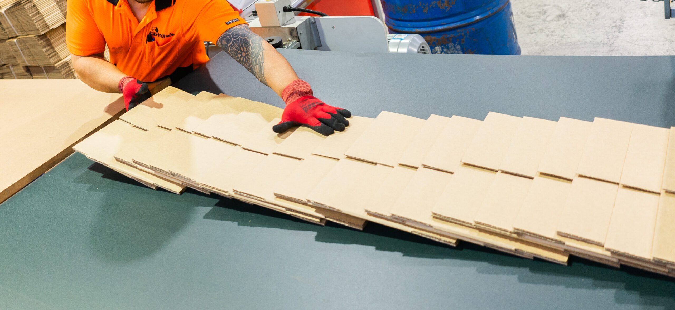 stack of rsc cases being laid out