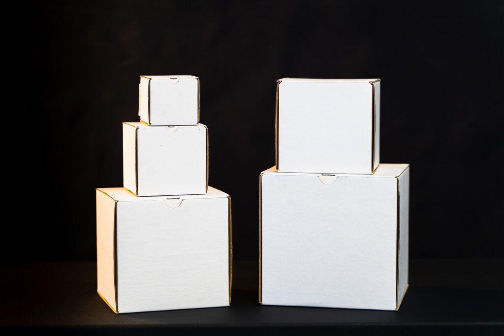 Stock Die Cut Cube Box with Hinged Lid