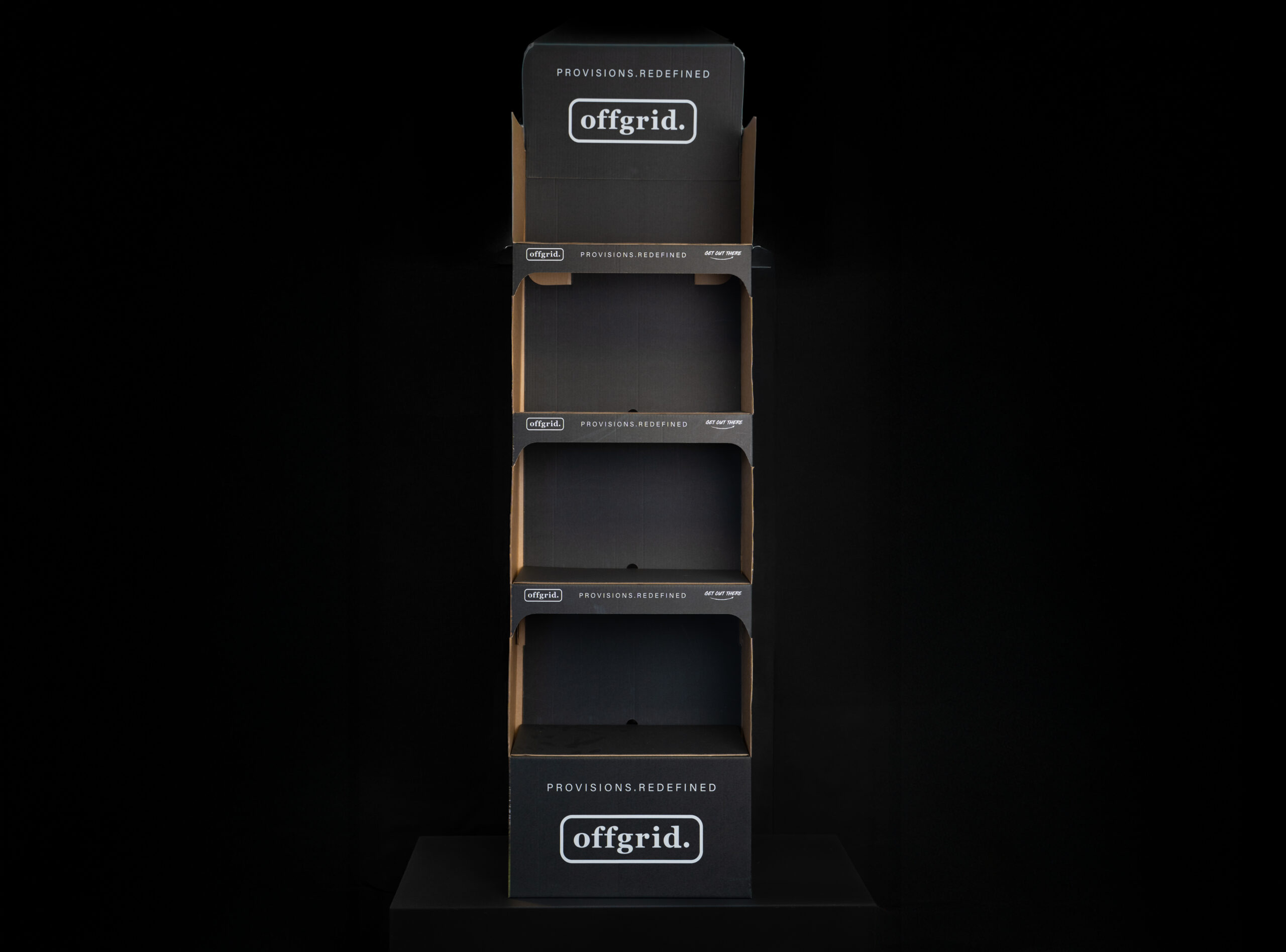 Printed 4 Shelf Display Stand