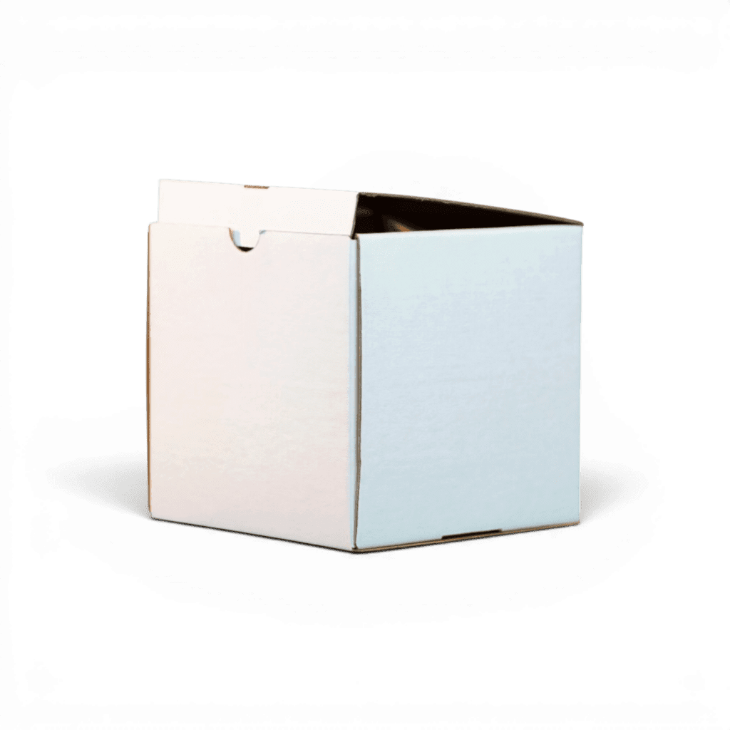 Stock Die Cut Cube Box with Hinged Lid