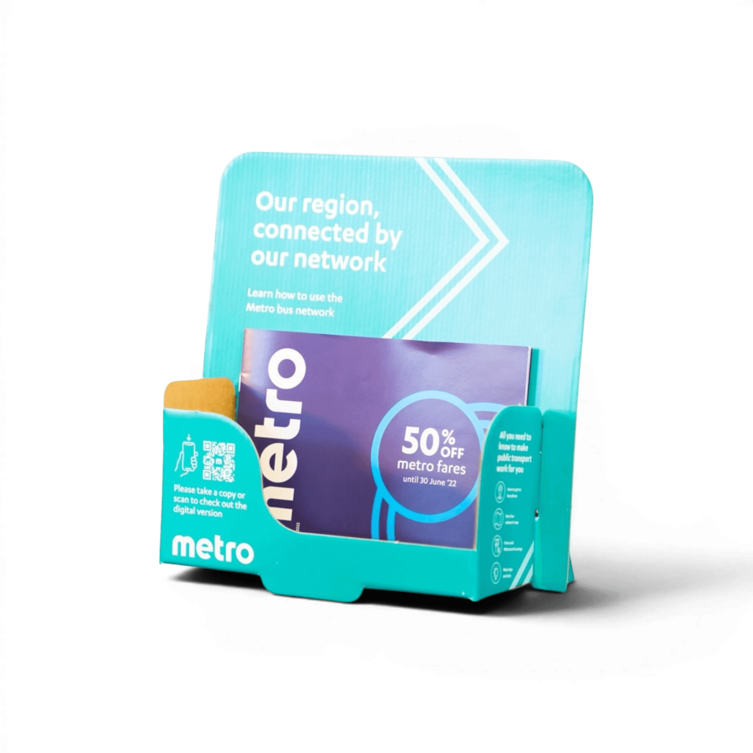 Rollercoated 1 Colour with White Screen Print Brochure Holder