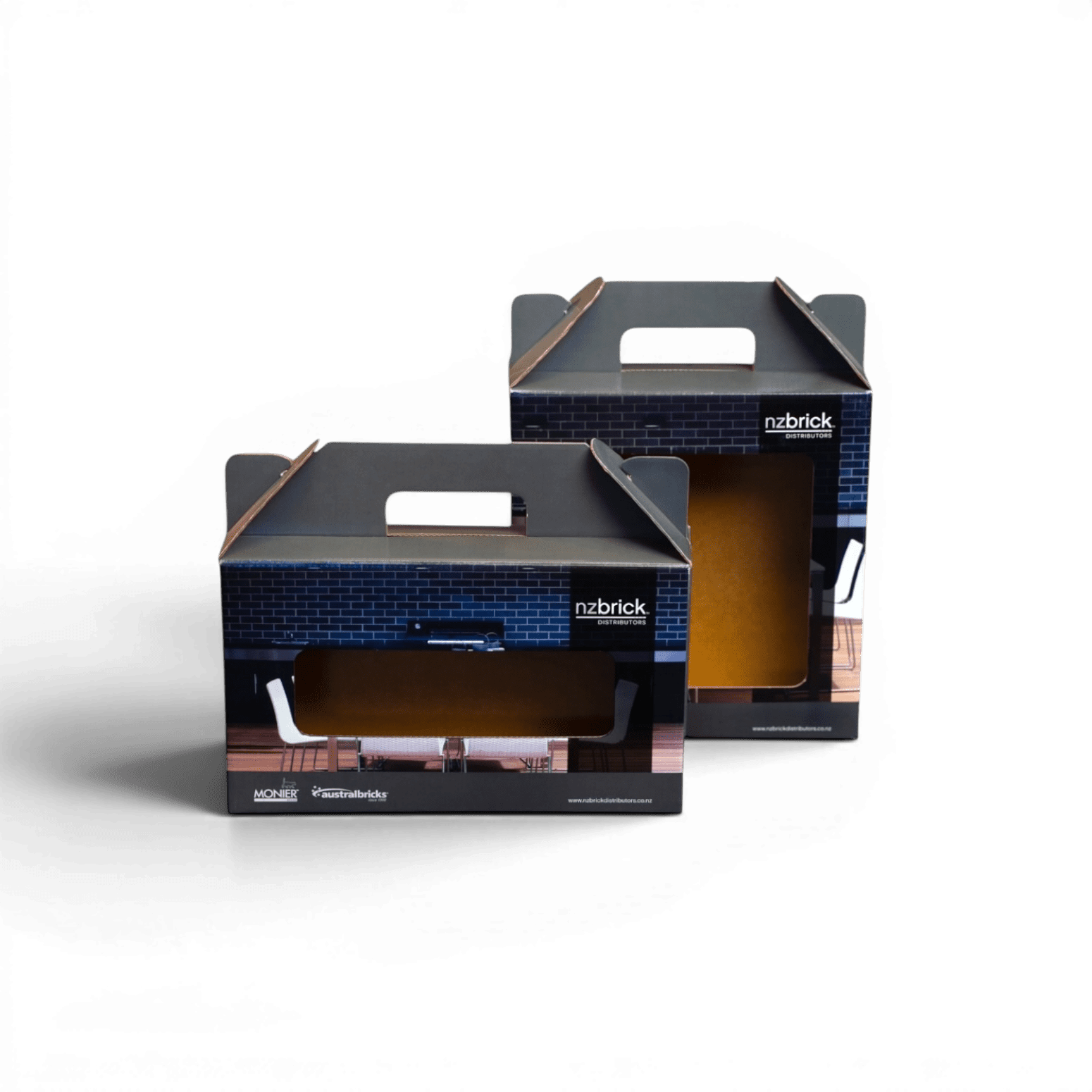 Litho Lamination Carry Box with Integrated Handle and Window