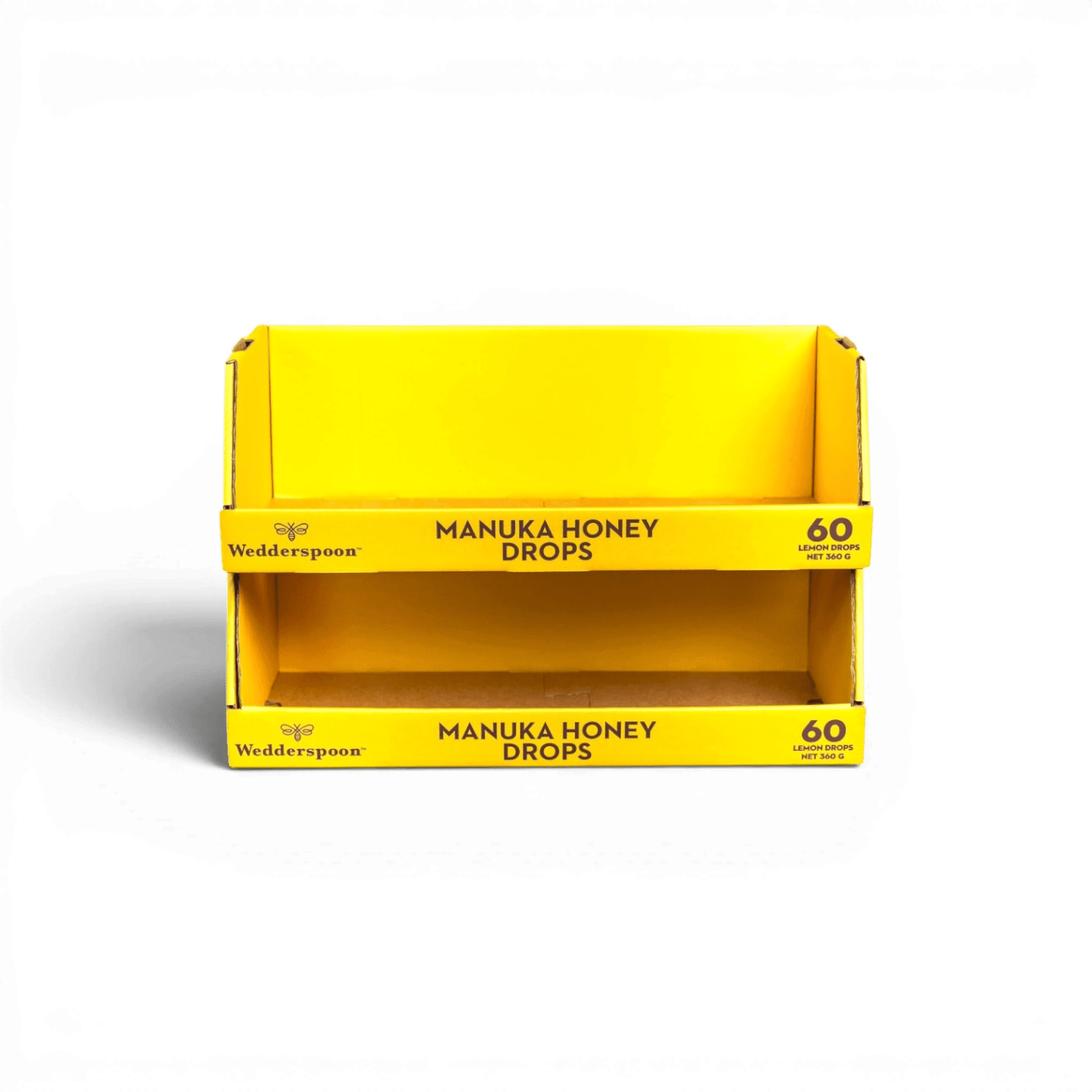 Costco Product Stand - Printed Yellow and Brown on Kraft 2 side board