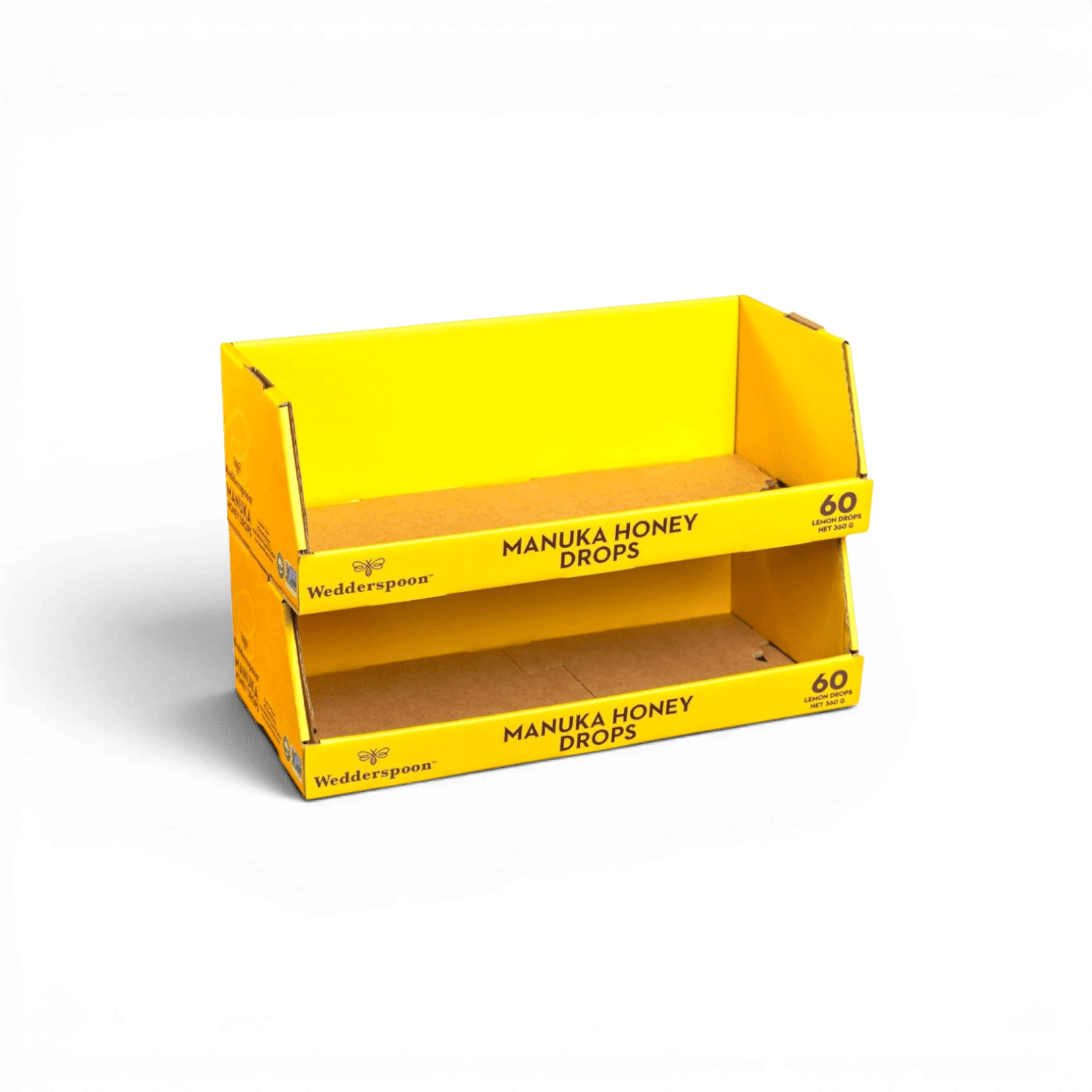 Costco Product Stand - Printed Yellow and Brown on Kraft 2 side board